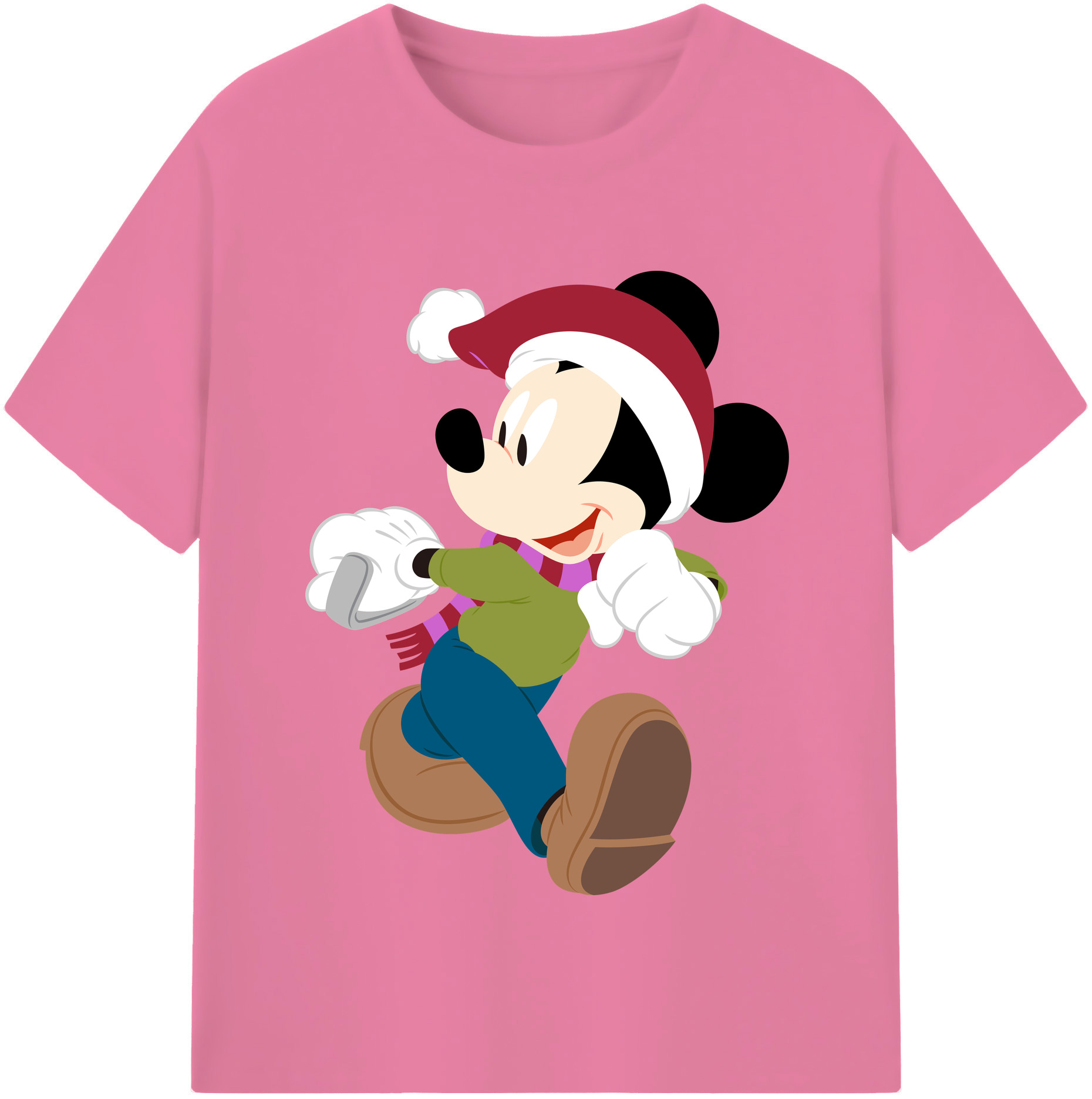 （画像用） ミッキーマウス Mickey Mouse 綿100％半袖Tシャツ（フロントプリント）